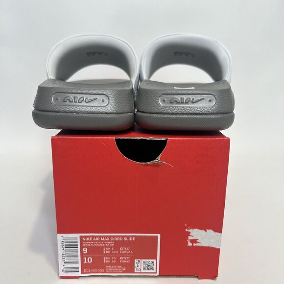 Nike Max Cirro Slides Sandals “White Gray Orange Platinum” 2024 main image 5